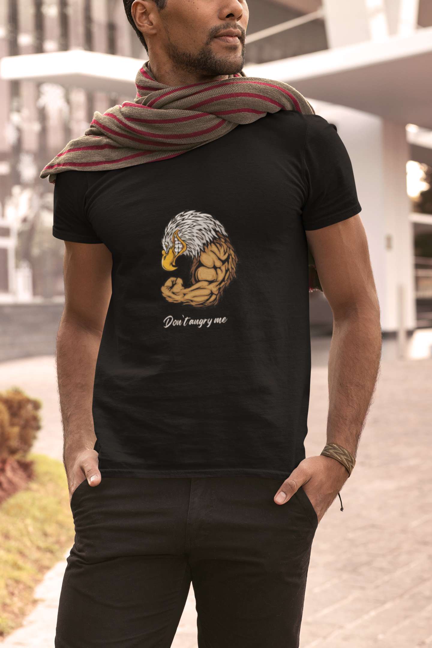 Eagle Classic round neck half sleeves cotton T-shirts.