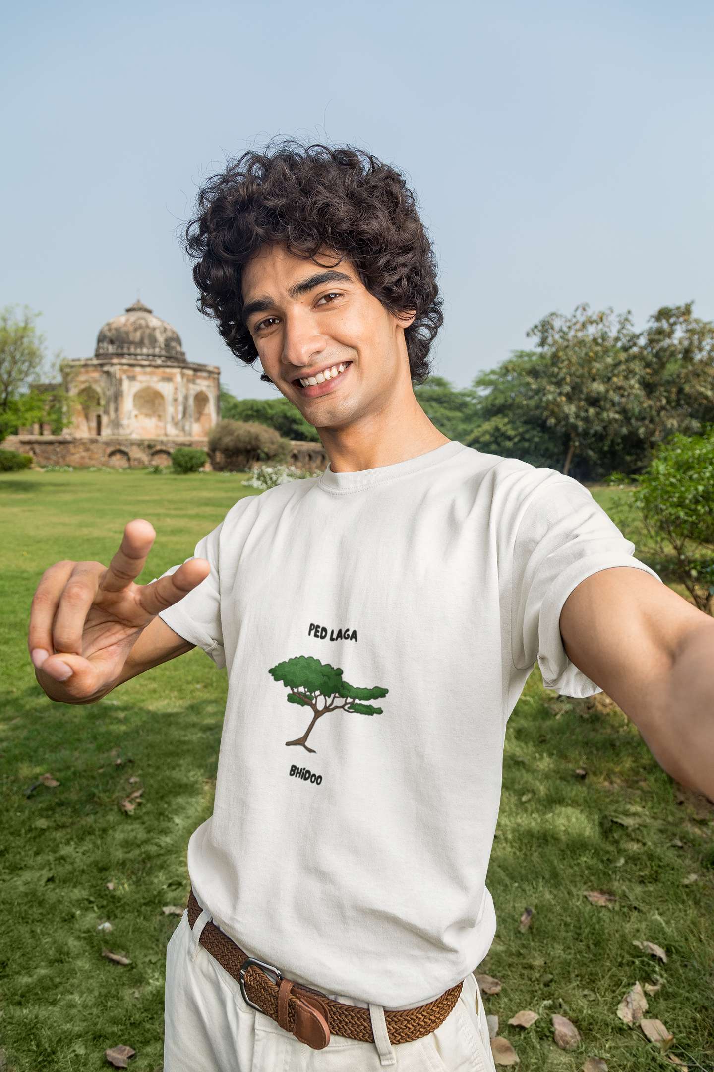 "Ped Laga" Classic round neck half sleeves cotton T-shirts.