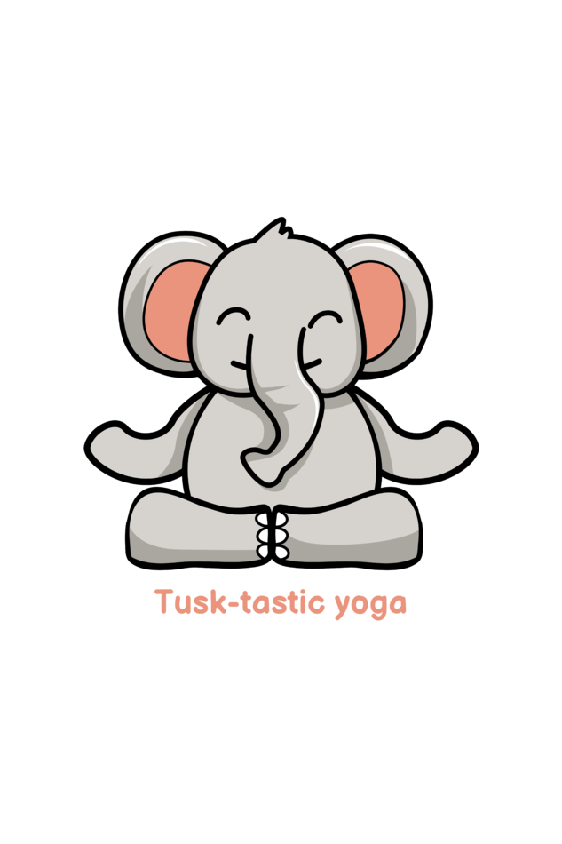 Tusk-tastic Yoga Classic round neck half sleeves cotton T-shirts.