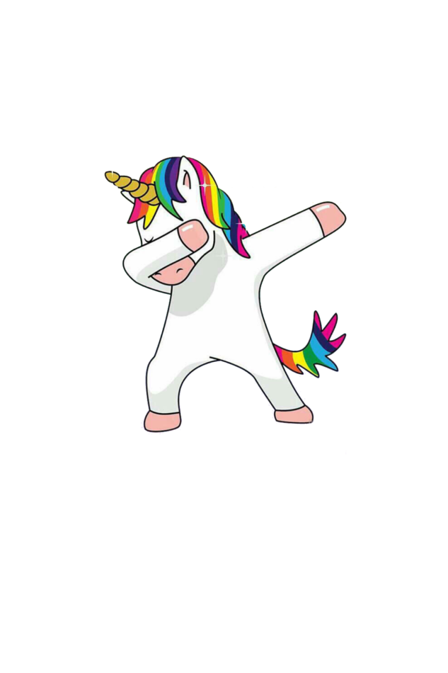 "Unicorn Dabbing" Classic round neck half sleeves cotton T-shirts.