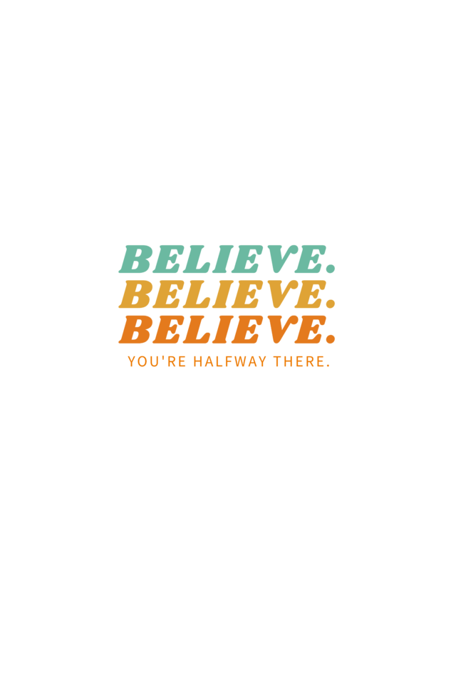 'Believe' Classic round neck half sleeves cotton T-shirts.