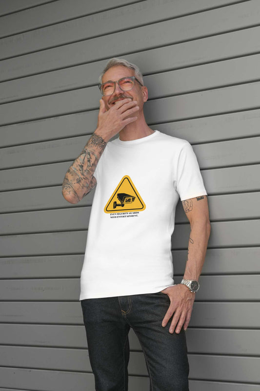 'Entertainment' Classic round neck half sleeves cotton T-shirts.