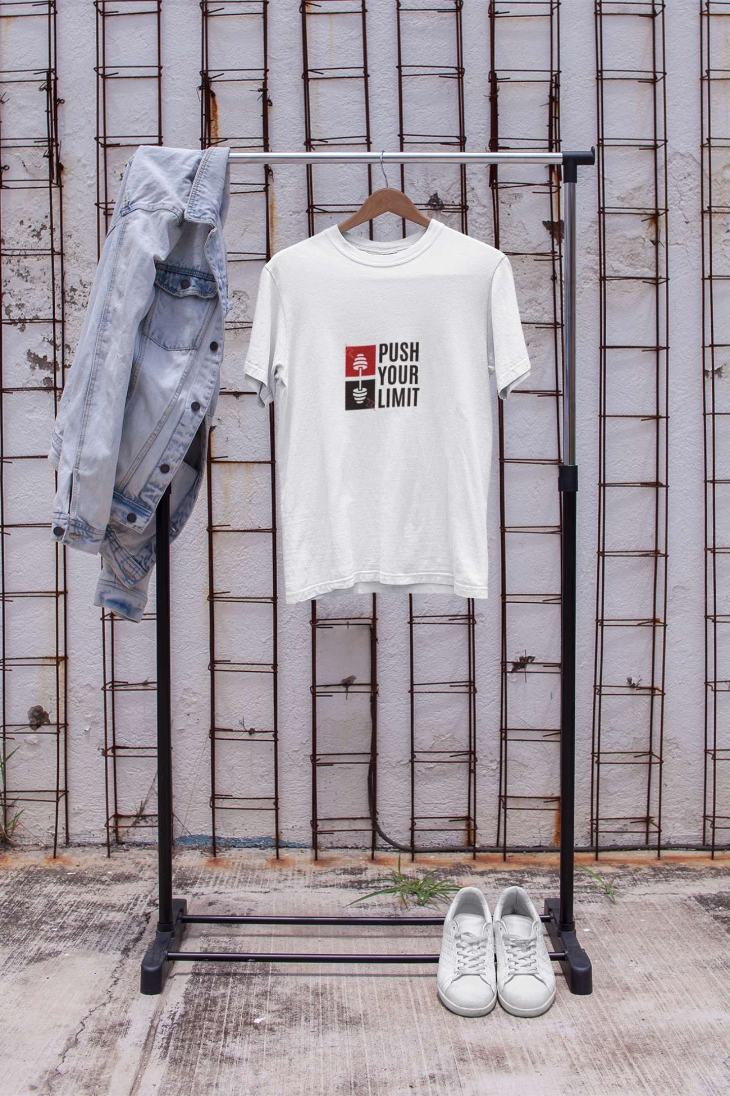 'Push Your Limit' Classic round neck half sleeves cotton T-shirts.