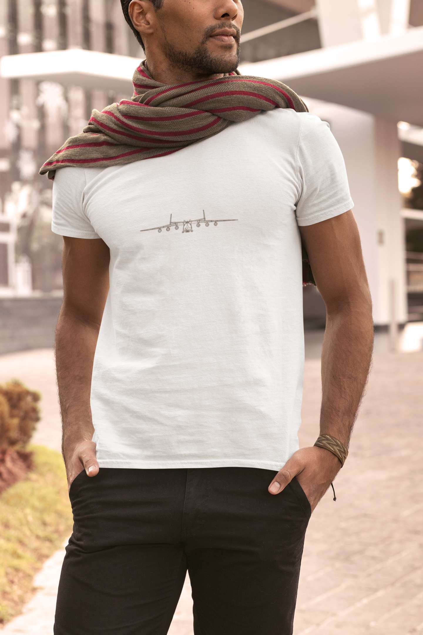 'Antonov An-225' Classic round neck half sleeves cotton T-shirts.