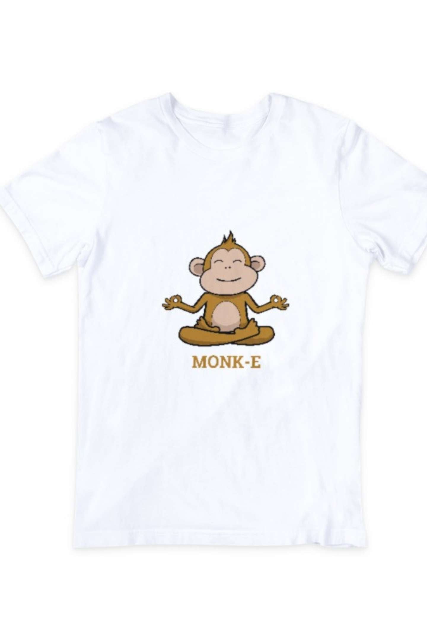 Monk-E Classic round neck half sleeves cotton T-shirts.