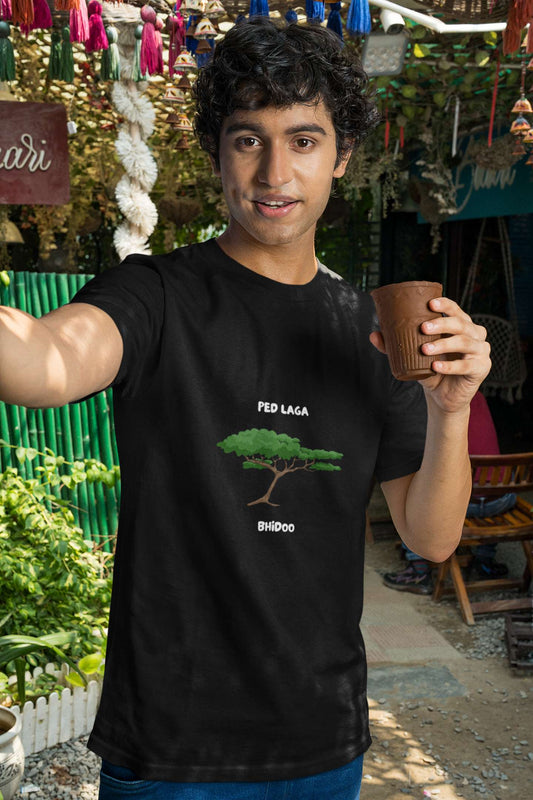 "Ped Laga" Classic round neck half sleeves cotton T-shirts.