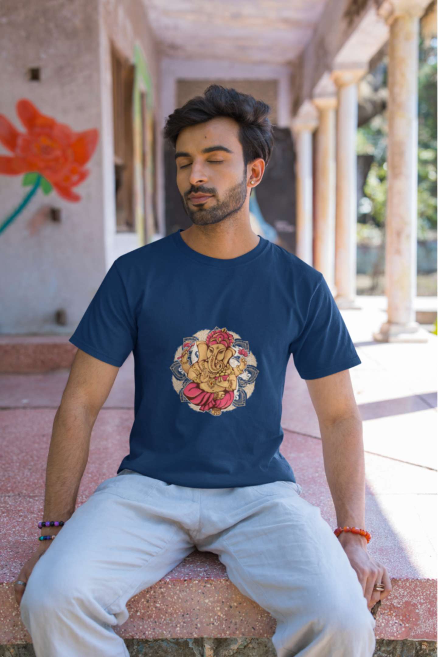 Lord Ganesh Classic Crew Neck Half Sleeve T-Shirt.