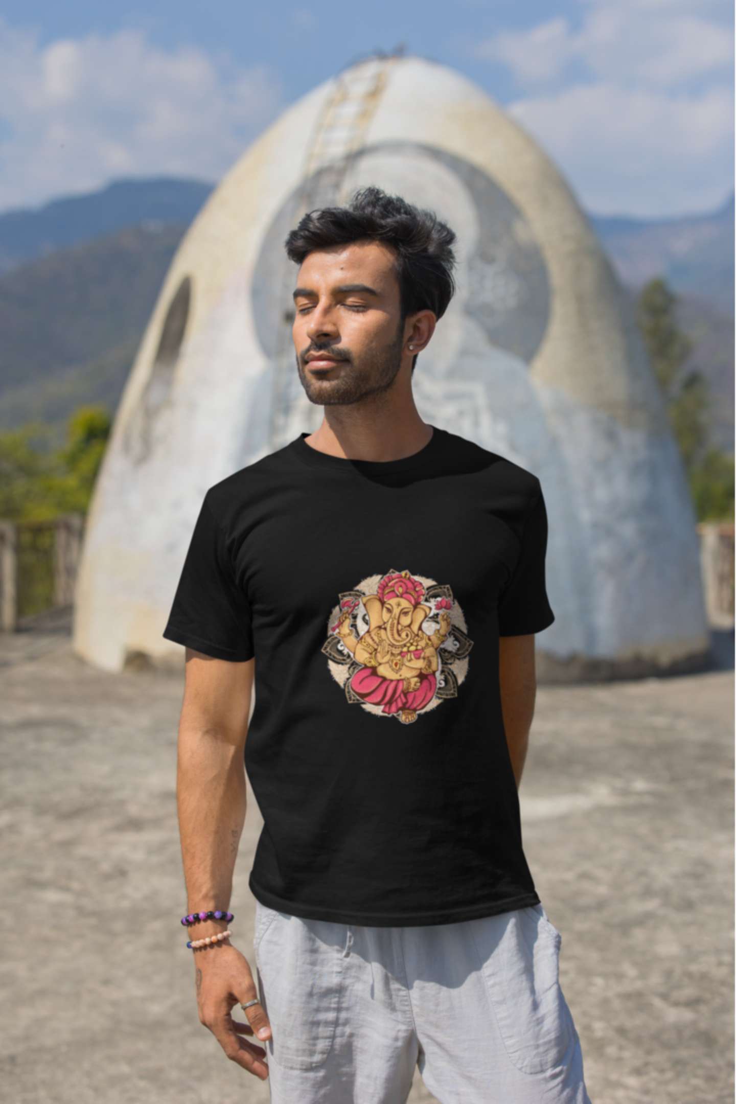 Lord Ganesh Classic Crew Neck Half Sleeve T-Shirt.