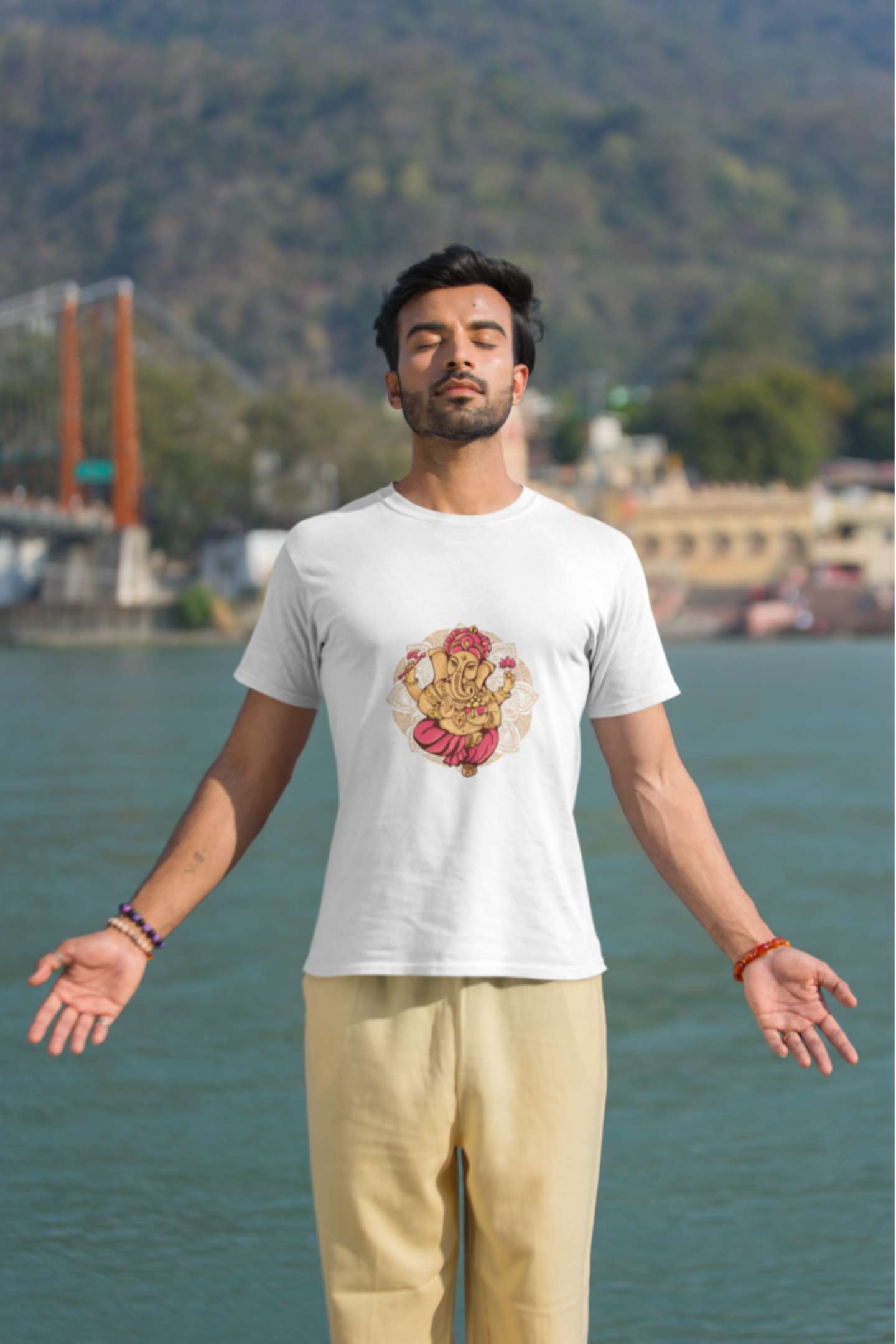 Lord Ganesh Classic Crew Neck Half Sleeve T-Shirt.