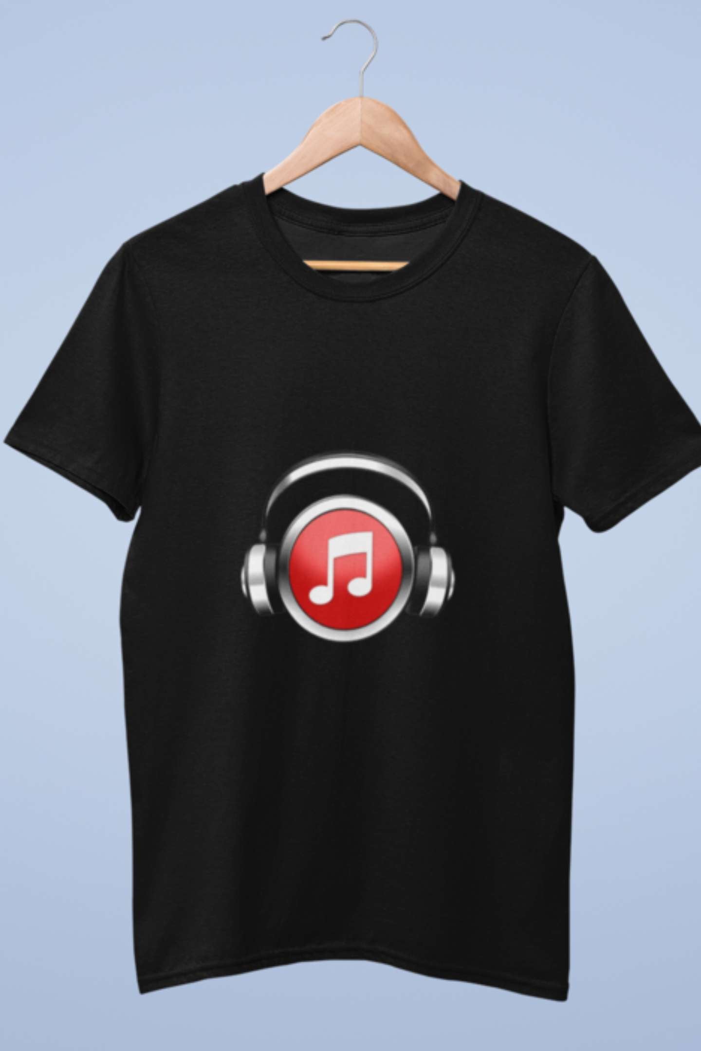 Music Classic round neck half sleeves cotton T-shirts.