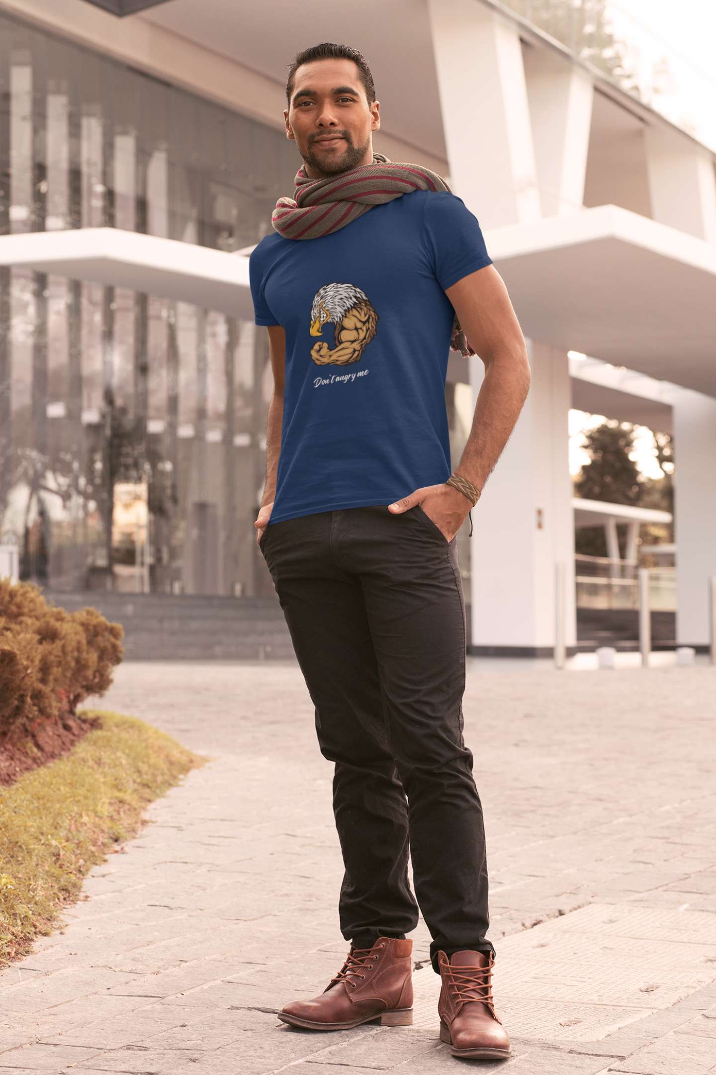 Eagle Classic round neck half sleeves cotton T-shirts.