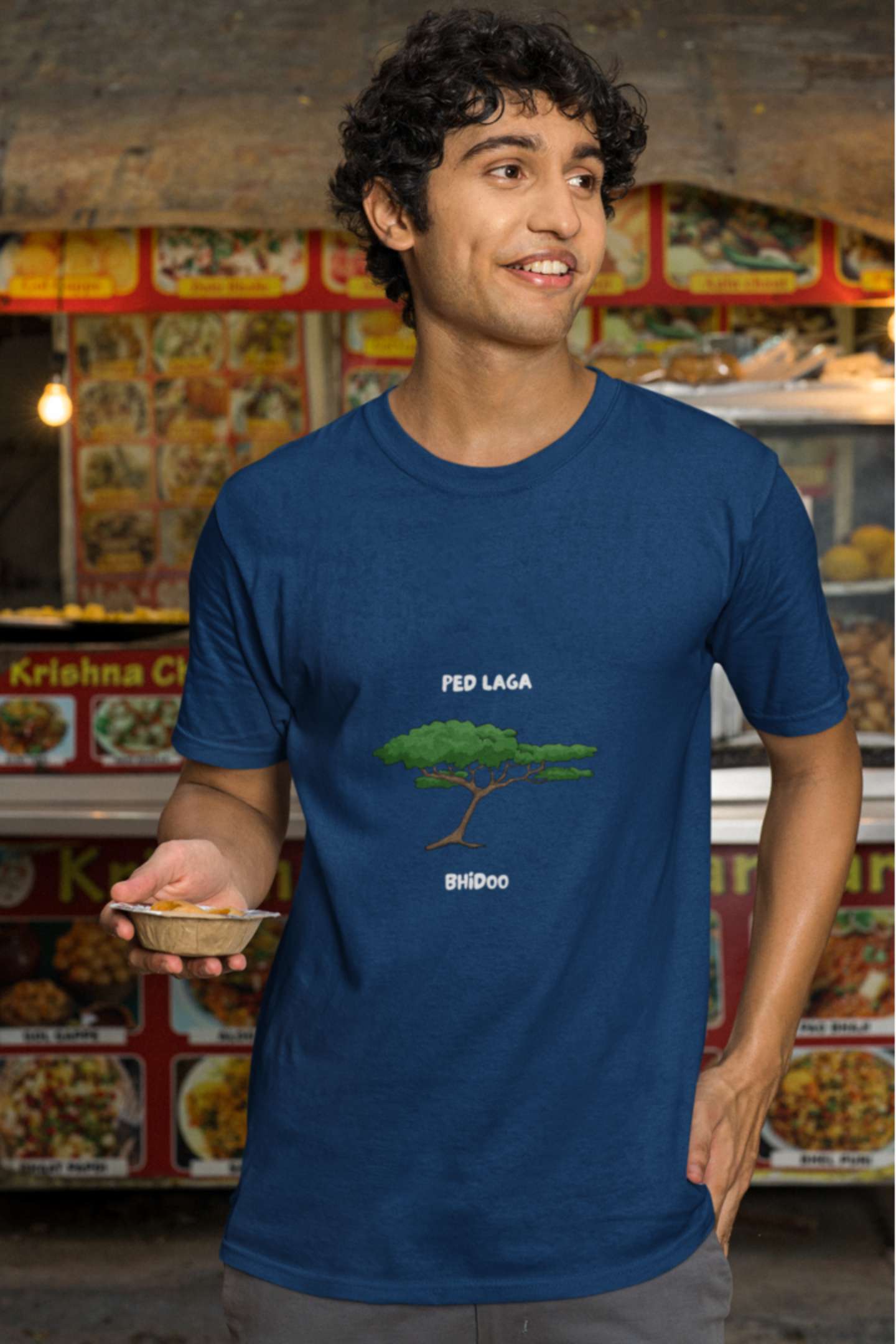 "Ped Laga" Classic round neck half sleeves cotton T-shirts.