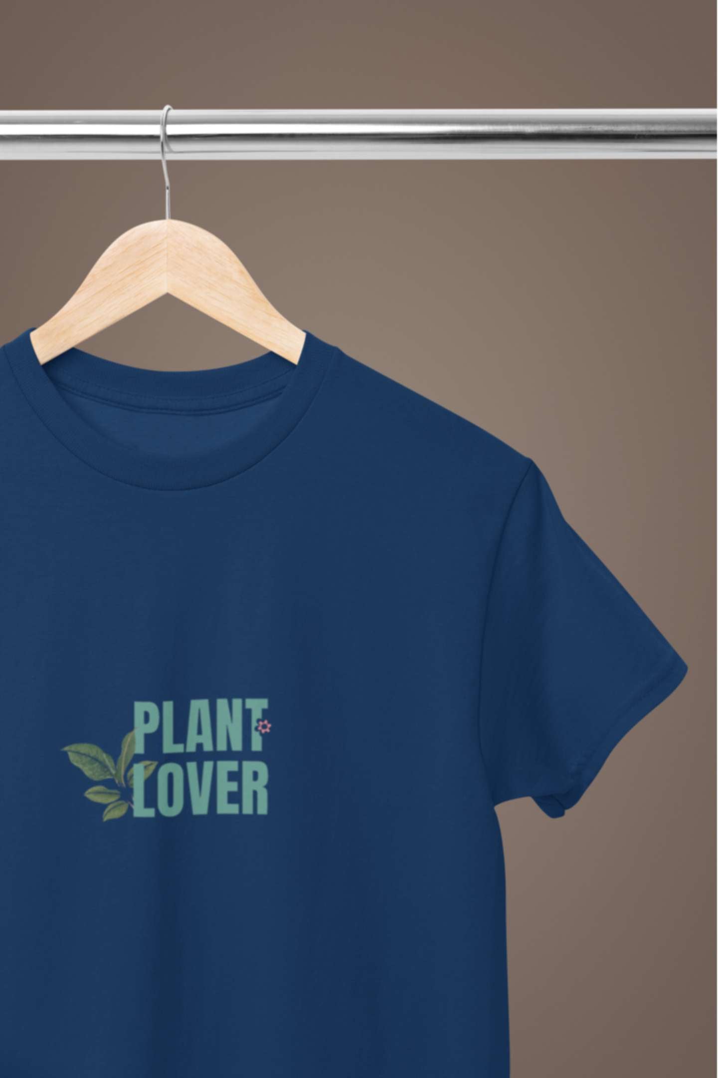 'Plant Lover' Classic round neck half sleeves cotton T-shirts.